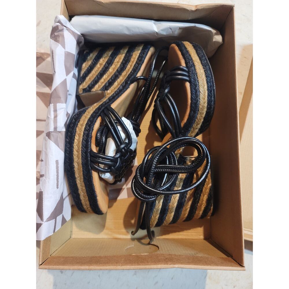 New Anthropologie Raffia Platform Heel - Size 9.5 - Picture 7 of 7